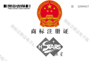 好消息，恒星組合商標申請注冊成功！